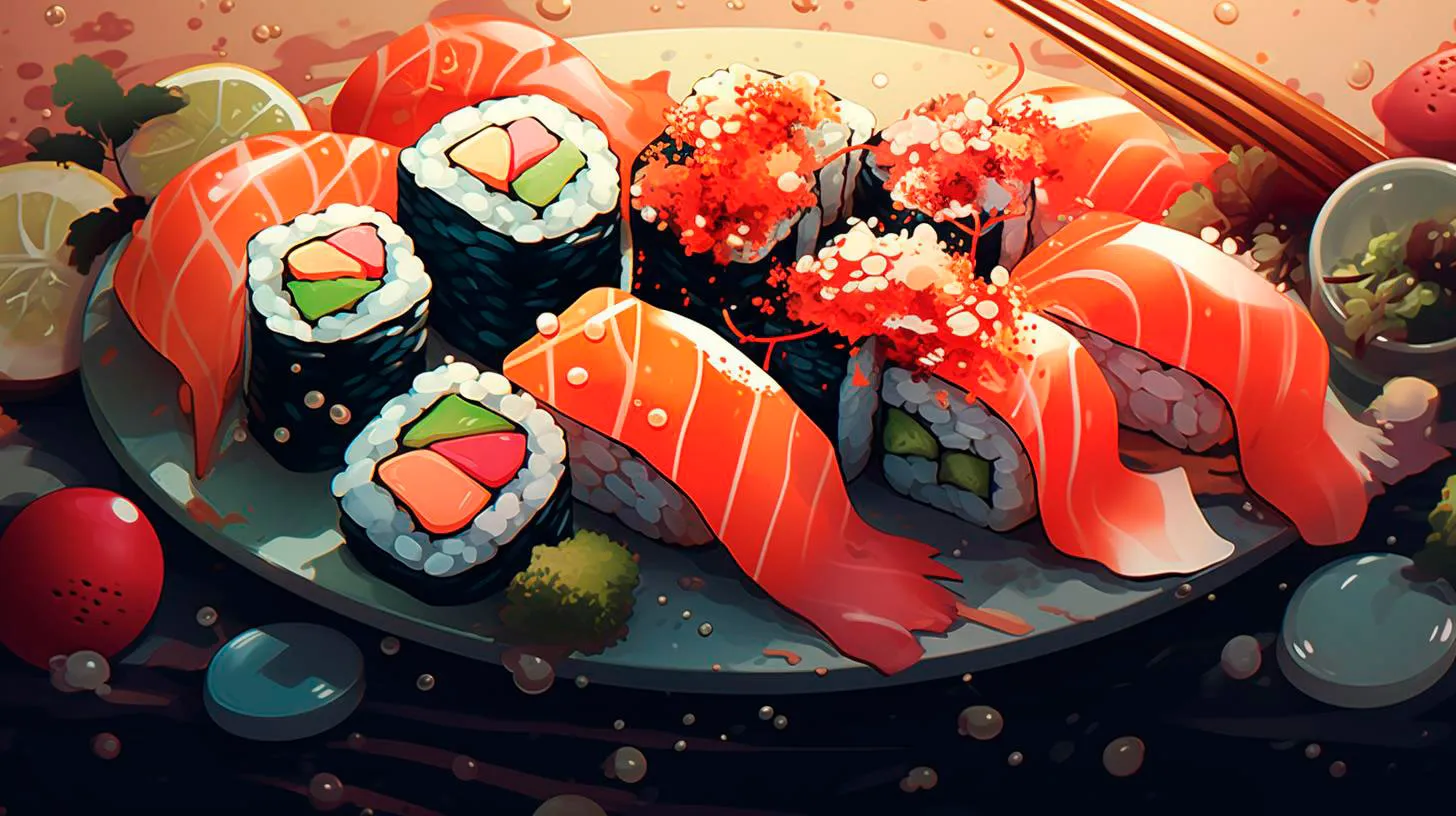 Edible Flowers Adding Elegance to Sushi Plating