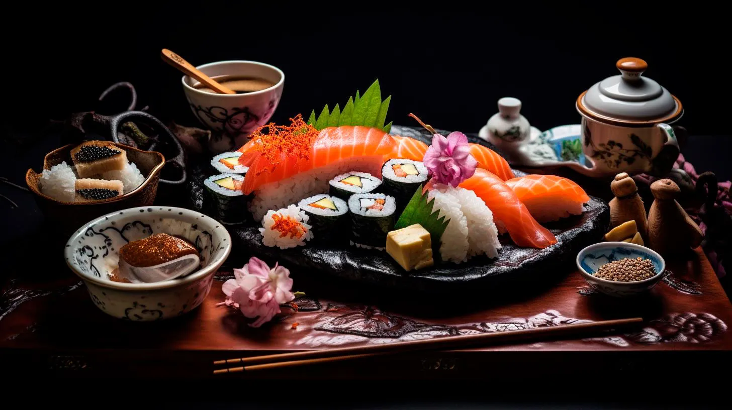 Sushi Party Decor Mingling Traditional and Contemporary Tableware